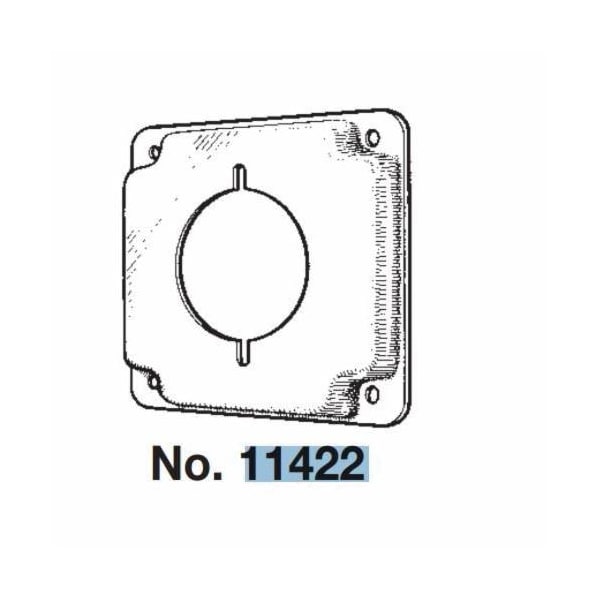 Mulberry Electrical Box Cover, 1 Gang, Square, Steel, Range/Dryer Receptacle, Raised Cover - 11422