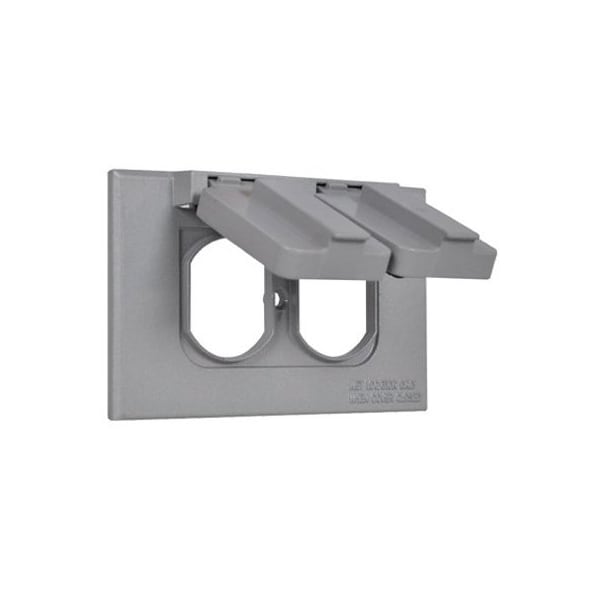 Hubbell ME GRY Horiz Flip Cover - 1C-DH-AL