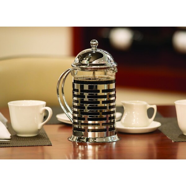 Service Ideas Stainless Steel French Press 20 oz. French Press - T477B