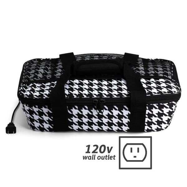 Hotlogic HotLogic 16801048-HND Portable Casserole Max Oven; Houndstooth - 16801048-HND
