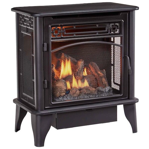 Procom Dual Fuel Ventless Gas Stove 3-Sided - 23,000 Btu, Remote Control - - PCNSD25RTA