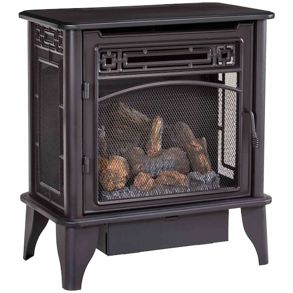 Procom Dual Fuel Ventless Gas Stove 3-Sided - 23,000 Btu, Remote Control - - PCNSD25RTA