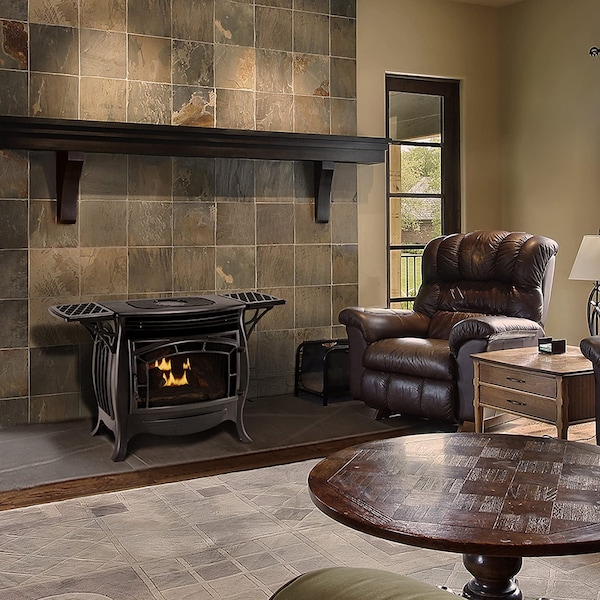 Duluth Forge Dual Fuel Ventless Gas Stove - 26,000 Btu, Remote Control Gloss Bl - FDSR25-GF
