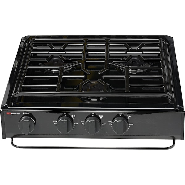 Suburban Suburban 3600A 3-Burner Slide-In Cooktop - Black - 3600A