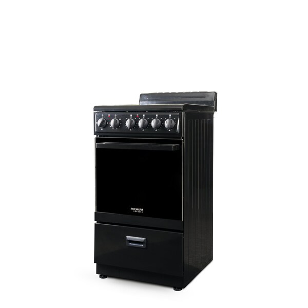 Premium Levella 20" 4-Burner Electric Stove in Black -  PRE2027GB