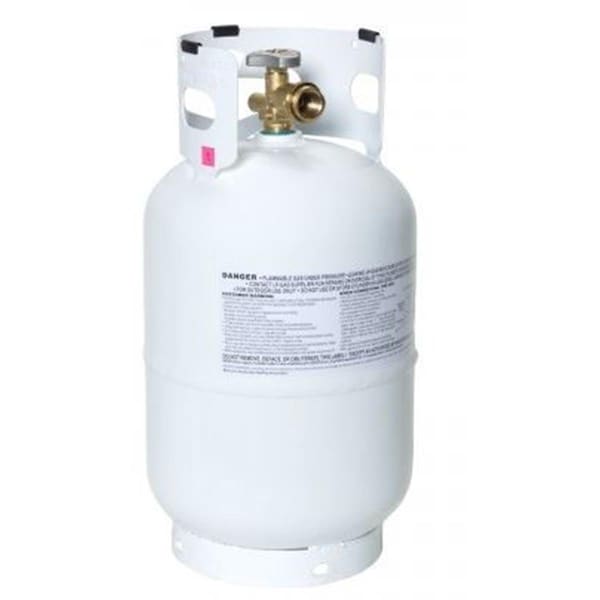Ysn Imports YSN Imports YSN10LB 10 lbs Steel Gas Cylinder; White - Y6E-YSN10LB