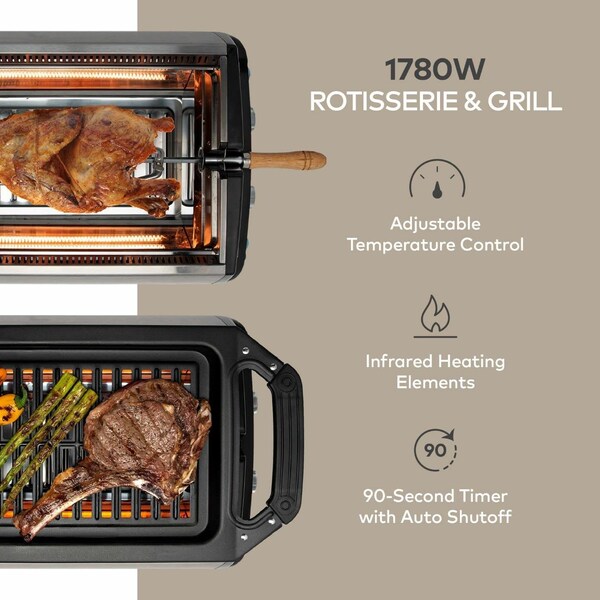 Chefwave Sosaku Smokeless Infrared Rotisserie Indoor Tabletop Grill - CW-SIRG