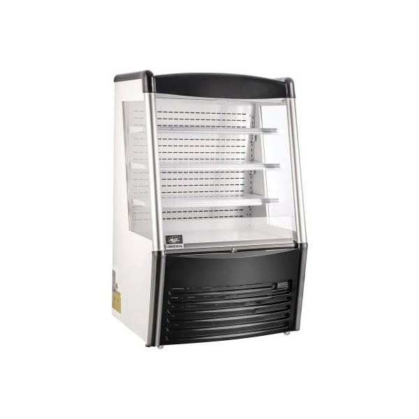Gec Nexel Refrigerated Open Display Merchandiser w/ Curtain, 13.8 Cu. Ft., Black - CF-390