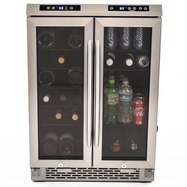 Avanti Avanti 19 Bottle / 66 Can Dual-Zone Wine & Beverage Center, Stainless Steel with Black Cabinet - WBV19DZ