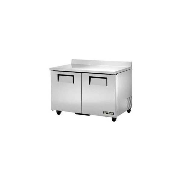 True Food Service Equipment True TWT-48 - Work Top Refrigerator, 2 Sections, 48-3/8inW x 30-1/8inD x 33-3/8inH - TWT-48-HC