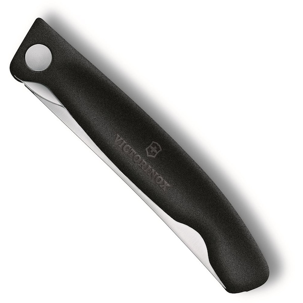 Swiss Army Brands 2024 Victorinox Kitchen Swiss Classic Foldable Paring Knife, Serrated, Black - VIC-6.7833.FB