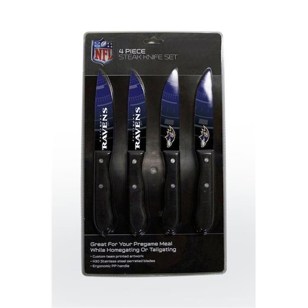 The Sports Vault Baltimore Ravens Knife Set - Steak - 4 Pack - 7183110203