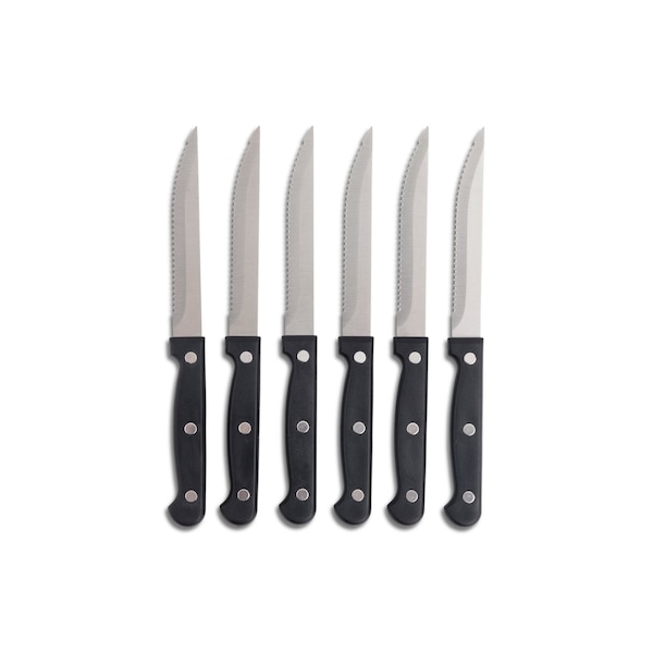 Core Kitchen Set of 6 Colorful Kitchen Steak Knives - ONX - 44925