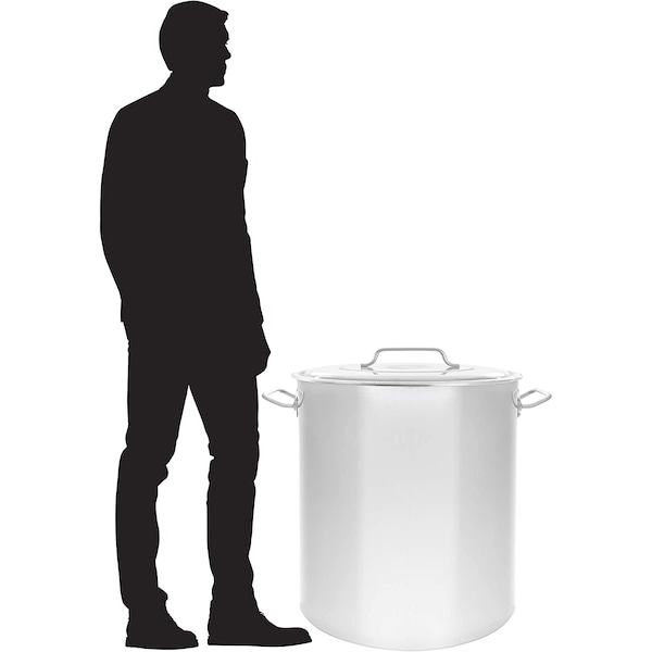 Concord Stainless Steel Stock Pot w/Steamer Basket, 160 Quart - S160-BAK