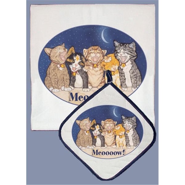 Pipsqueak Productions Cat Dish Towel And Pot Holder Set - PI392912