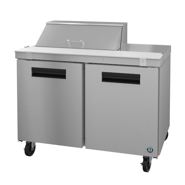 Hoshizaki America Refrigerator, Two Section Sandwich Prep Table, Stainless Doors,  - SR48B-8