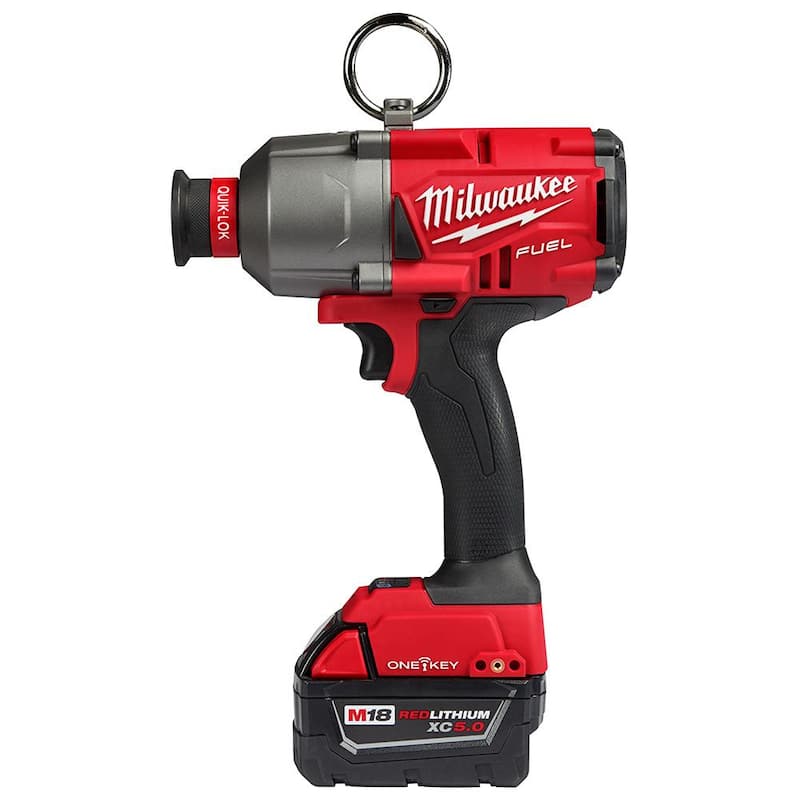 Milwaukee M18 FUEL ONE-KEY 18V Llave de Impacto Inalámbrica sin escobillas de Litio-Ion de 7/16 pulgadas de Alto Torque con Kit de baterías (2) y Bolsa de Herramientas - 2865-22