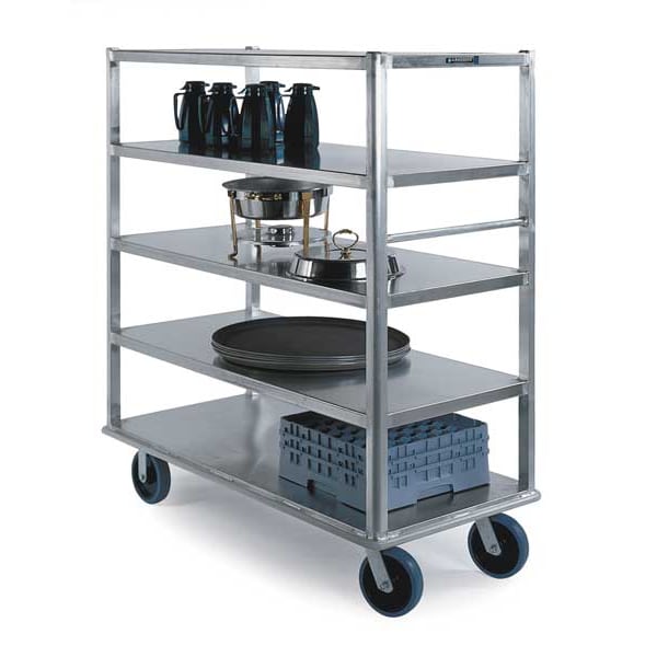 Lakeside Aluminum Queen Mary Banquet Cart - 5 Shelf, All Edges Down, 27"x73" - 4567