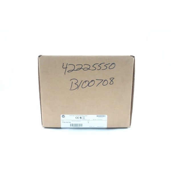 Allen Bradley Power Supply Module, 120/240V AC, 5.1V DC, 75W, 4A - 1756-PA75R