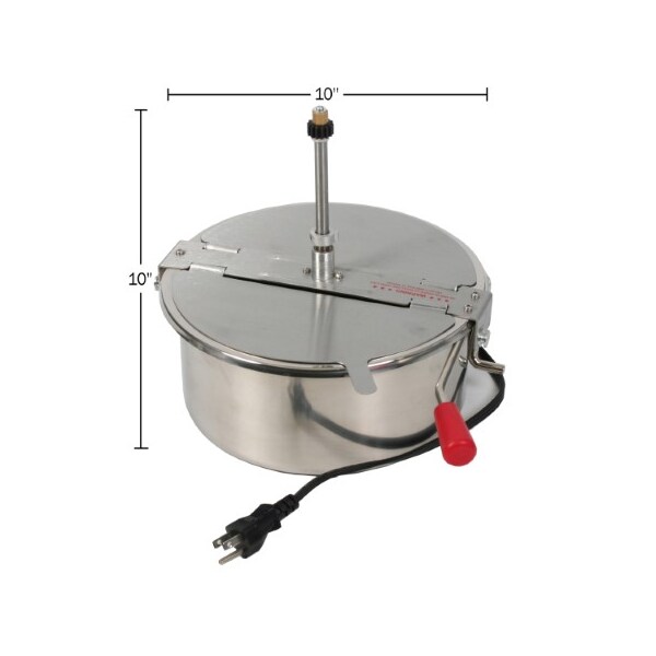 Great Northern Popcorn Great Northern Popcorn Poppers 12 Ounce Machine Replacement Kettle- 1350 Watts with Lid and Stirrer - 216880QJQ
