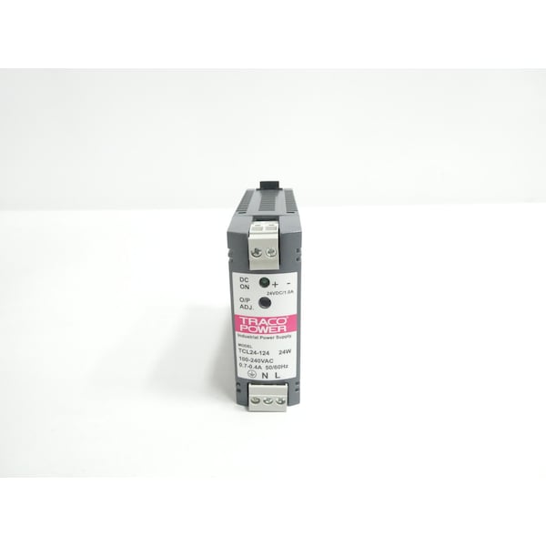 Traco Power Supply, 100 to 240V AC, 24V DC, 24W, 1A, DIN Rail - TCL24-124