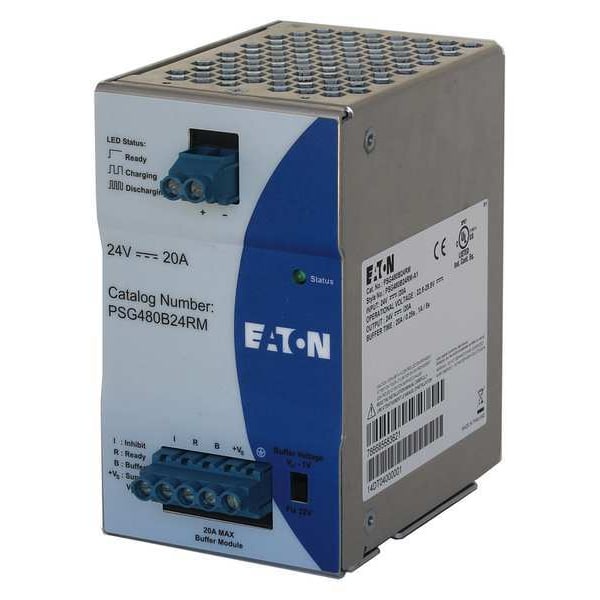 Eaton DC Power Supply, 24V DC, 24V DC, 480W, 20A, DIN Rail - PSG480B24RM