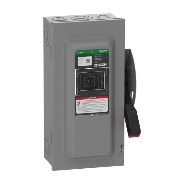Interruptor de seguridad no fusible de Schneider Electric, 600V CA/CC, 3 polos - VHU362N
