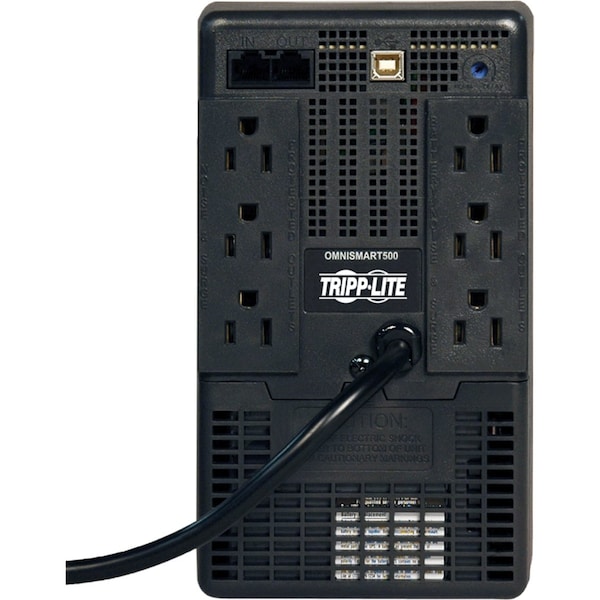 Tripp Lite UPS System, 500VA, Line Interactive, Out: 110/115/120V AC In: 120V AC - OMNISMART500