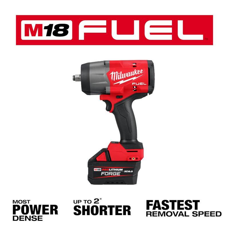 Milwaukee M18 FUEL 18V Llave de Impacto de Alto Torque Inalámbrica sin escobillas de 1/2 pulg. con Anillo de Fricción Kit FORGE - 2967-21F