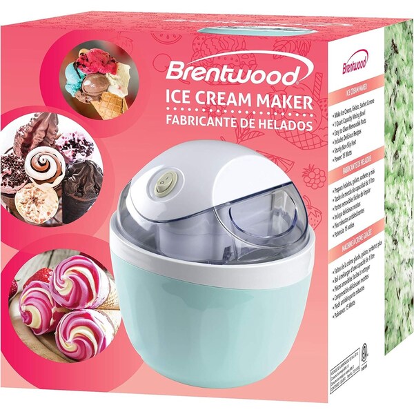 Brentwood Industries 1QT ICE CREAM & SORBET MAKER, BL, TS1410BL - TS-1410BL