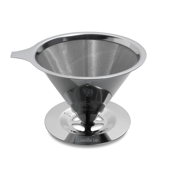 The London Sip Stainless Steel Coffee Dripper, 1 to 4 Cups - CD3
