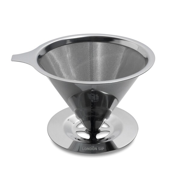 The London Sip Stainless Steel Coffee Dripper, 1 to 4 Cups - CD3