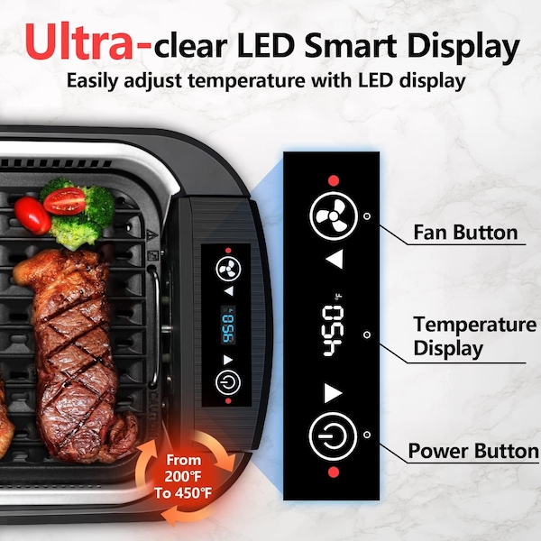 Cusimax Electric Portable Indoor Smokeless Grill-Blue Double Plates - CMRG-200L-SHUANGPAN