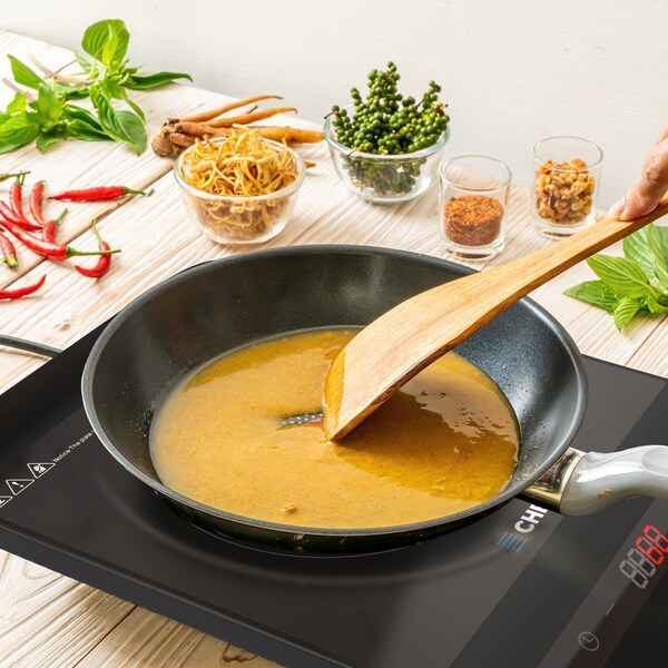 Drinkpod Cheftop Portable Single Burner Induction Cooktop Digital Ceramic Burner Electric Cooktop 1300 Watt - DP-CHEFTOP-1-A