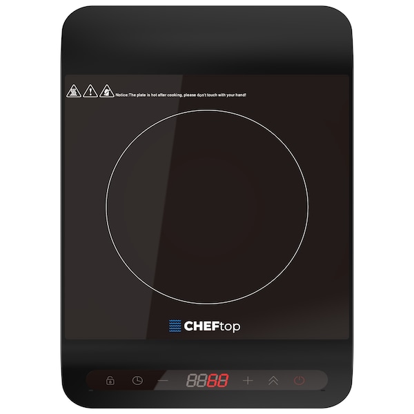 Drinkpod Cheftop Portable Single Burner Induction Cooktop Digital Ceramic Burner Electric Cooktop 1300 Watt - DP-CHEFTOP-1-A