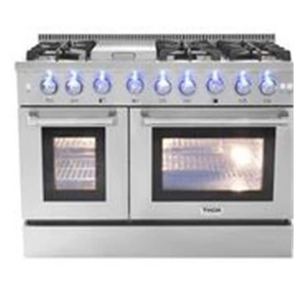Thor Kitchen Thor Kitchen HRG4808U 48 in. 6 Burner Gas Range With Double Oven - HRG4808U