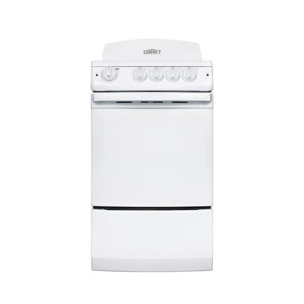 Summit Summit RE203W 20 in. Wide Electric Range; White with Coil Elements - Replaces RE201W - RE203W