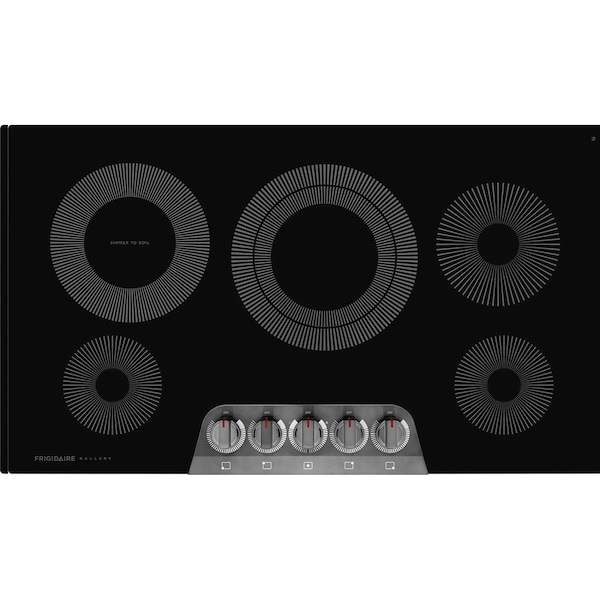 Almo Frigidaire Gallery 36-in. Electric Cooktop with EvenTemp Technology, Black Stainless Steel - GCCE3670AD