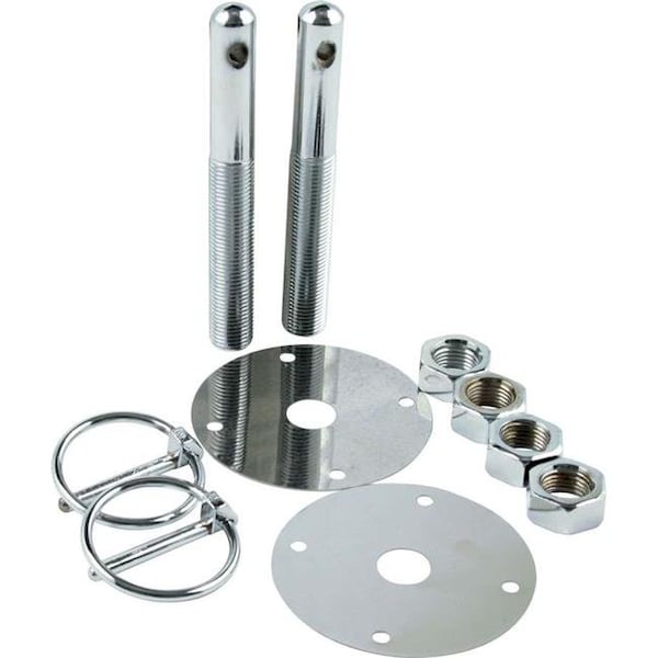Allstar Performance Allstar Performance ALL18512 Steel Hood Pin Kit with 0.19 in. Flip-Over Clips - ALL18512