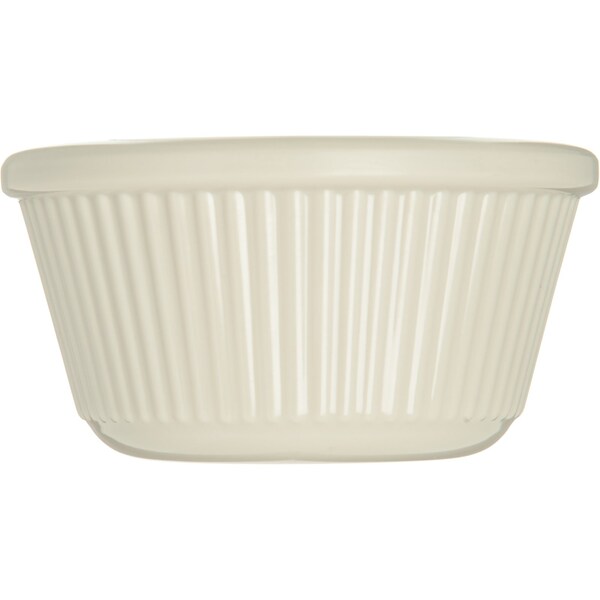 Carlisle Foodservice Melamine Fluted Ramekin, 3 oz., Bone, PK4 - S282-842