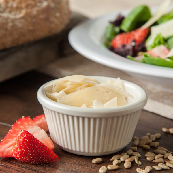 Carlisle Foodservice Melamine Fluted Ramekin, 3 oz., Bone, PK4 - S282-842