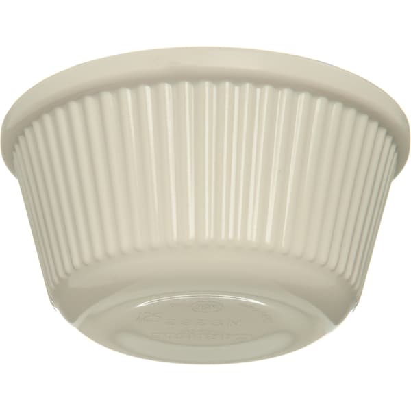 Carlisle Foodservice Melamine Fluted Ramekin, 3 oz., Bone, PK4 - S282-842