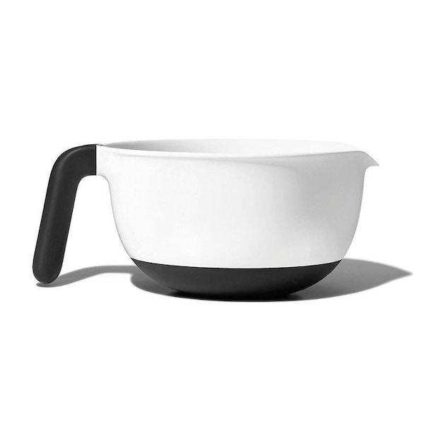 Oxo International Good Grips Batter Bowl, 2 qt Capacity, Round, 8 in L, 7-3/4 in W, Plastic, White - 1144000
