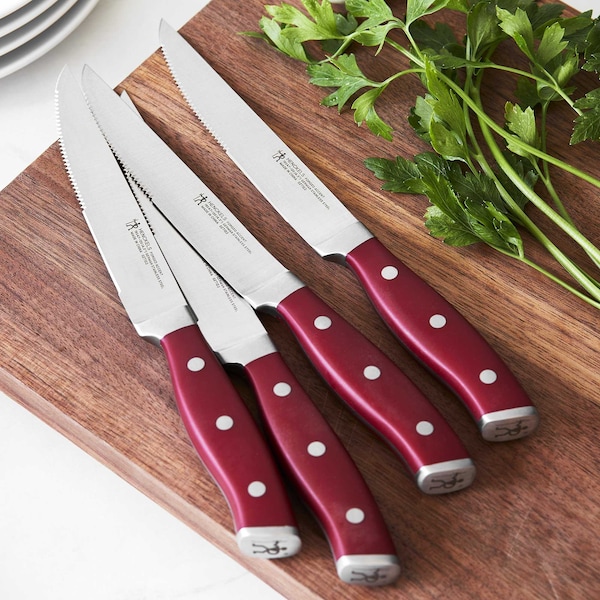 Zwilling J.A. Henckels Forged Accent 4-pc Steak Knife Set, Red - 19547-004
