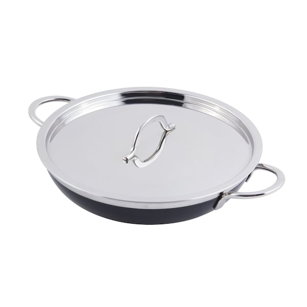Bon Chef Classic Cntry French Col Saute Pan/Skillet W/Cover Dbl Handle  11 "X2 1/4"  2 Qt 12 Oz - 60305BLACK