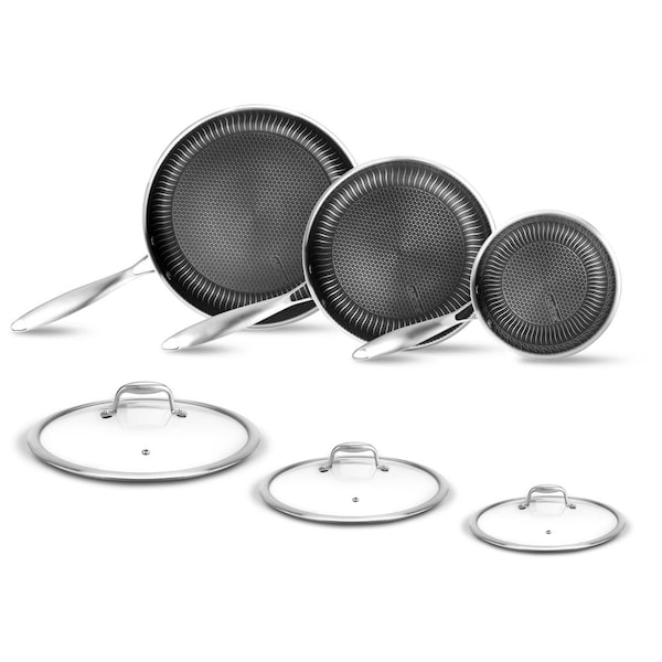 Nutrichef 3Pcs Triply S.Steel Fry Pan Set - NC3PFRY3