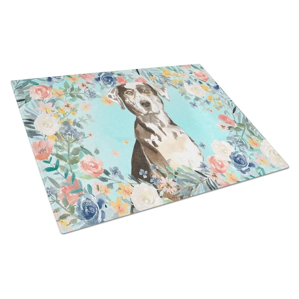 Carolines Treasures Catahoula Leopard Dog Glass Cutting Board Large - CK3429LCB