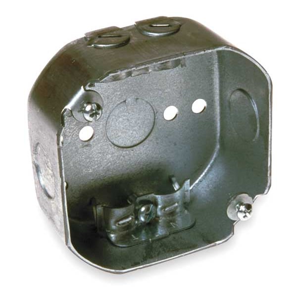 Raco Electrical Box, 15.5 cu in, Octagon Box Type, 2 Gangs, Galvanized Steel, Octagon Shape - 146