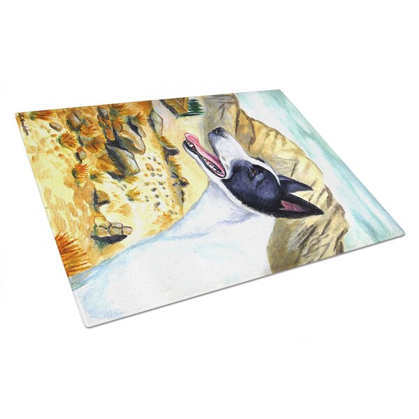 Carolines Treasures Canaan Dog Glass Cutting Board - Large- 15 x 12 in. - 7018LCB