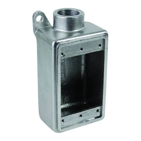 Calbrite Weatherproof Electrical Box, 25 cu in, FD Box Type, 1 Gang, Stainless Steel - S60700FD00